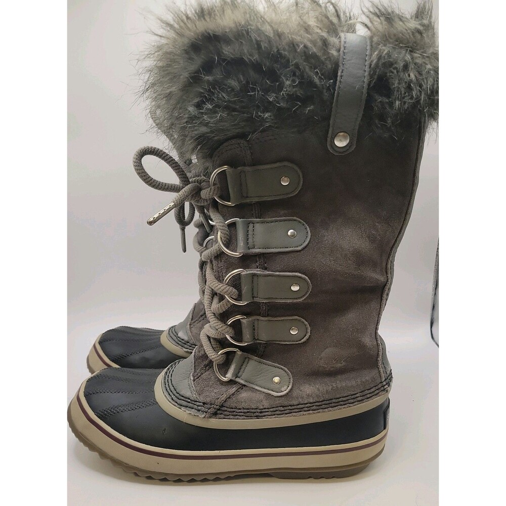 Sorel Winter Rain Suede Waterproof  Boots Women 7 Gray